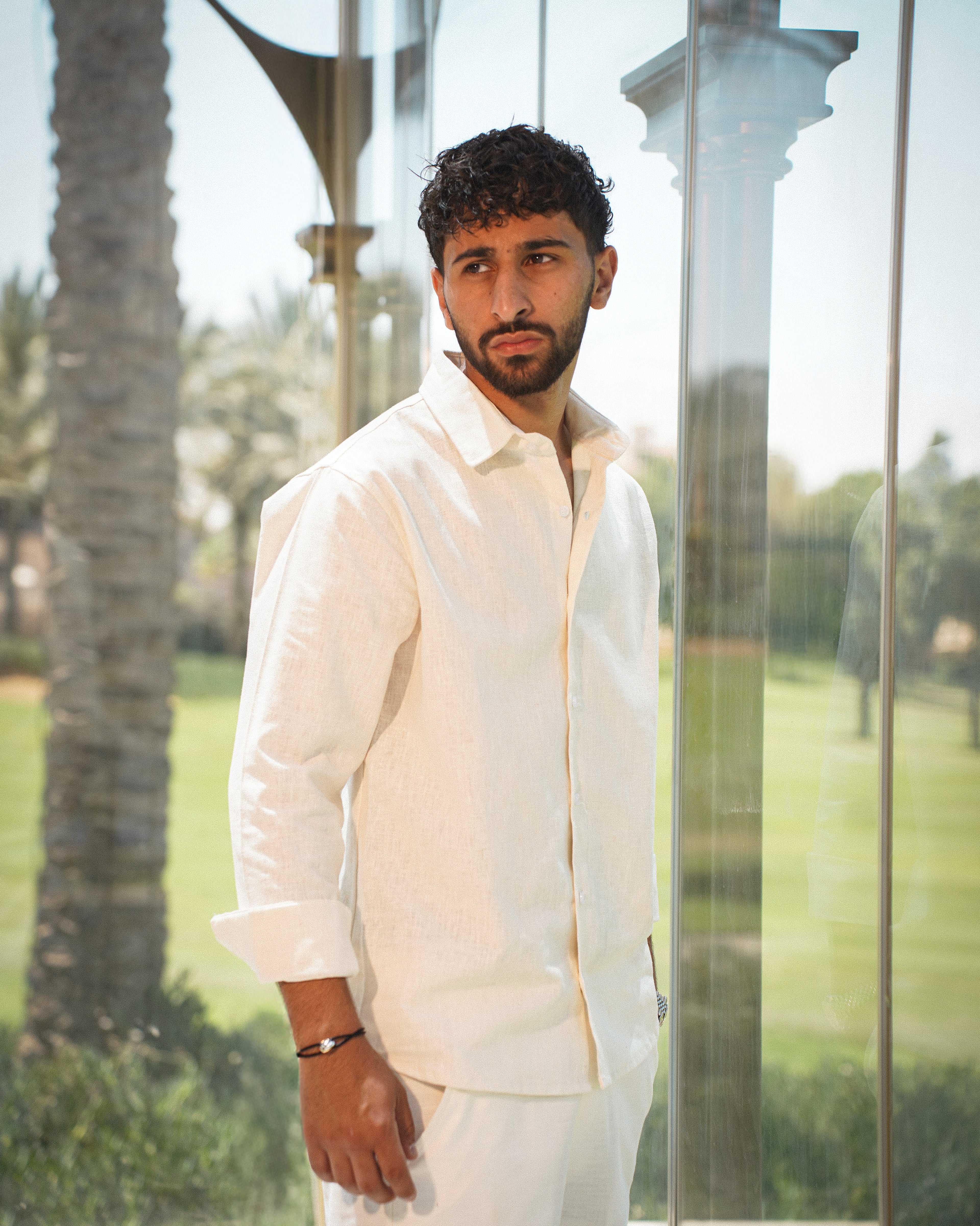 Sand Beige Linen Shirt