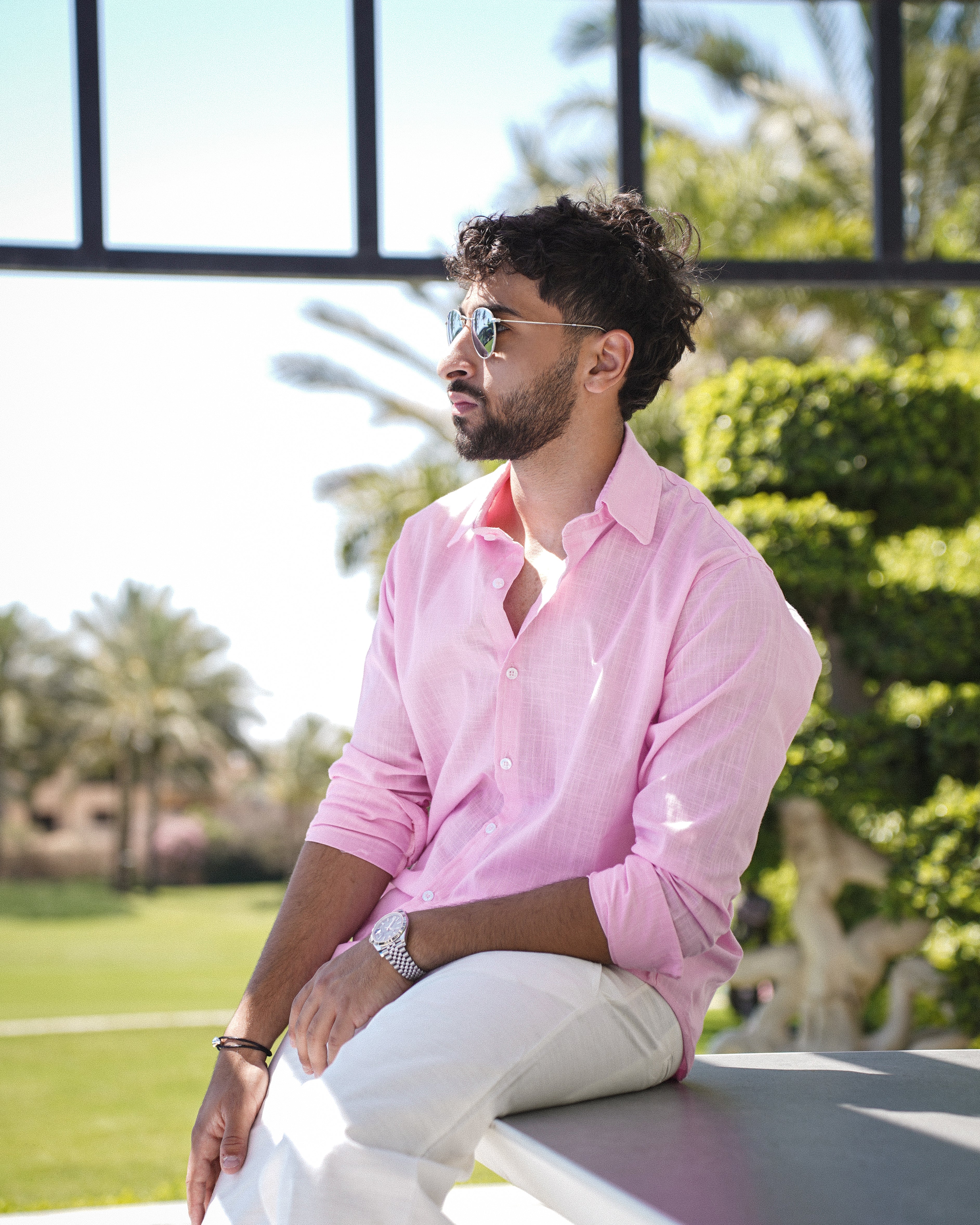 Baby Pink Linen Shirt