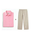 Baby Pink & Beige Linen Set